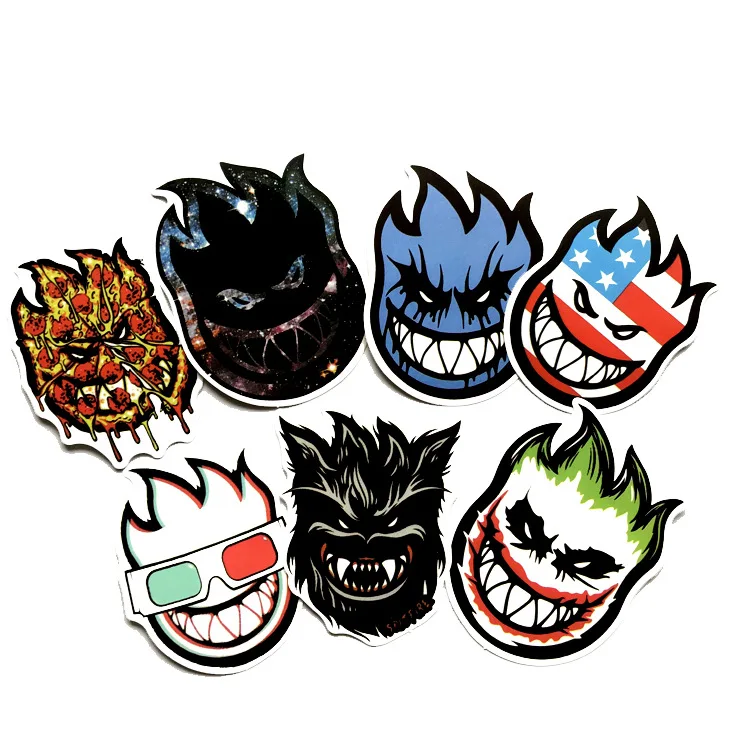 18 Pcs/set Skateboard Stickers Spitfire Sticker Surf Skate Scooter Mobile Tablet 2019