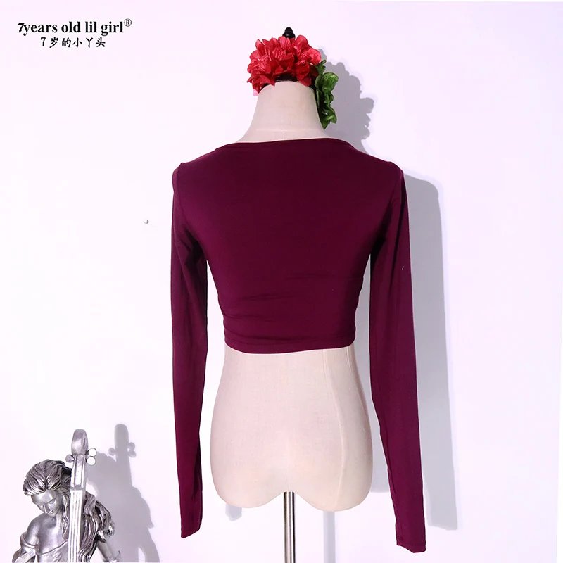 7yesoldlilgirl-Top de danza del vientre para mujer, Top de rayón Modal, nuevo, Otoño/Invierno, GHHH14, 2021