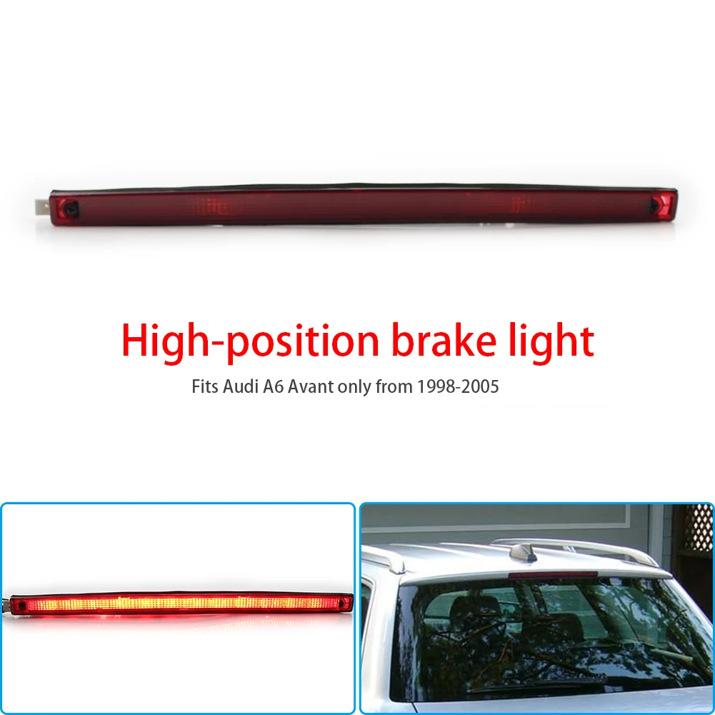 Third 3rd Brake Light Centre High Mount Stop Lamp for Audi A6 Avant 1998-2005 4B9945097A Replacement Rear Tail Stop Lamp Light