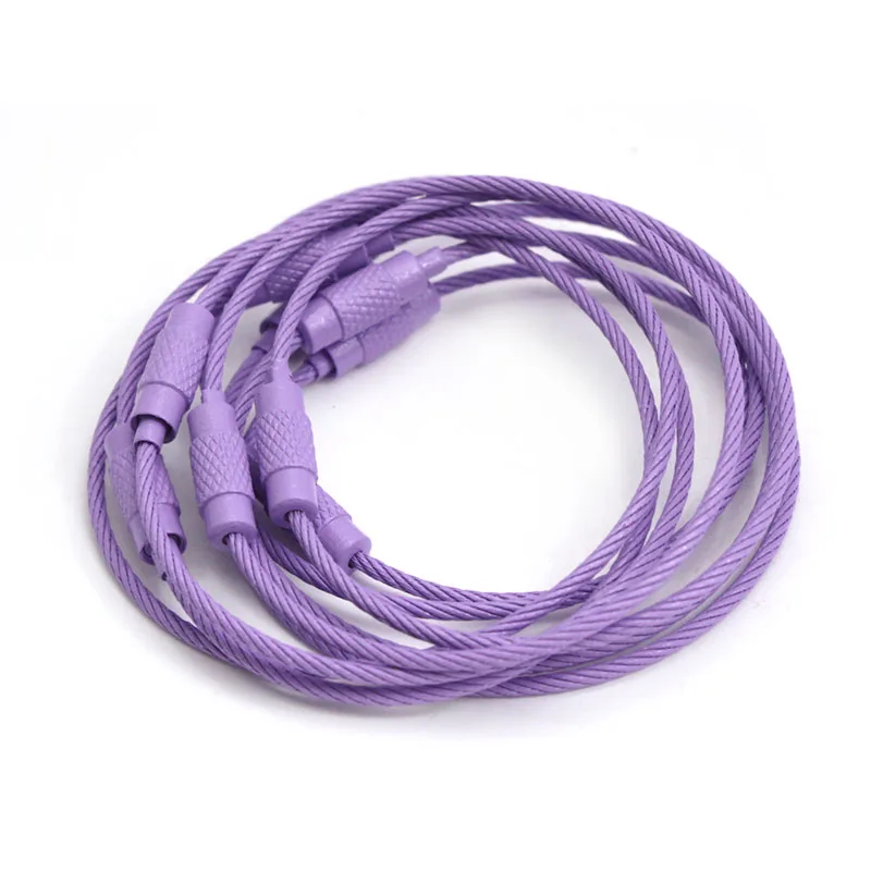 10-20pcs Stainless Steel Wire Keychain Ring Keyring Circle Loop