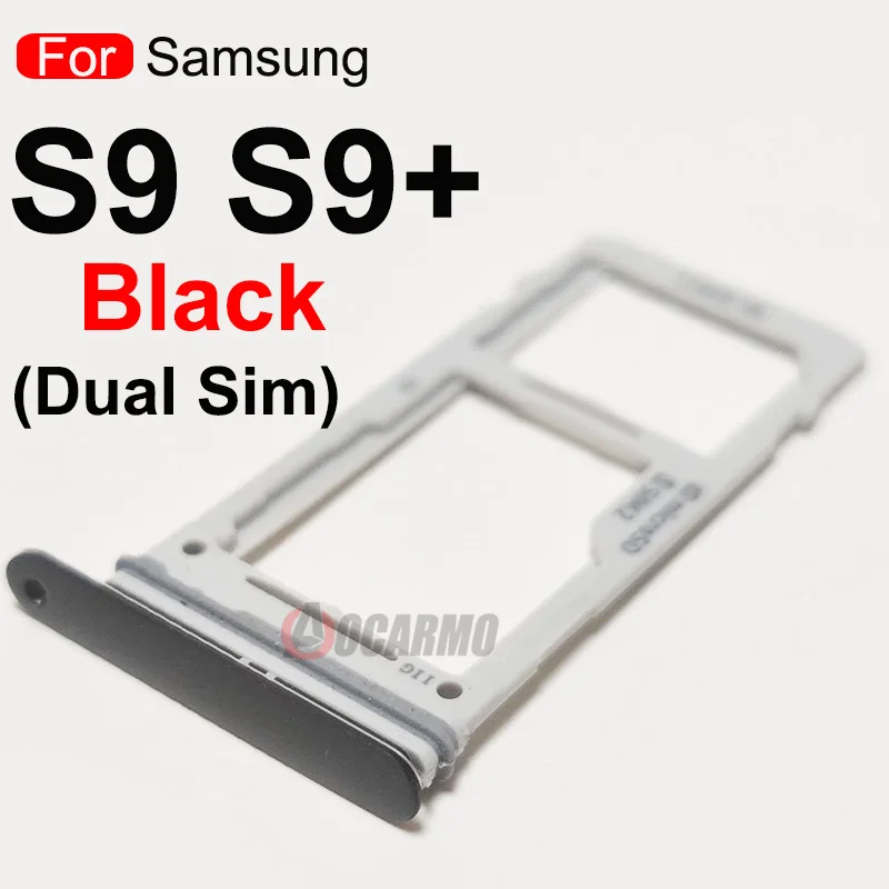 Aocarmo For Samsung Galaxy S9 Plus S9+ G965 G965F G965FD G965U Dual Single SIM Card Sim Tray Card Slot Holder