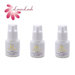 3 Bottles Korea IB Ibeauty Ultra Clear Glue Fast Drying Eyelash Extensions Original Transparent Glue White Cap 5ml Tools