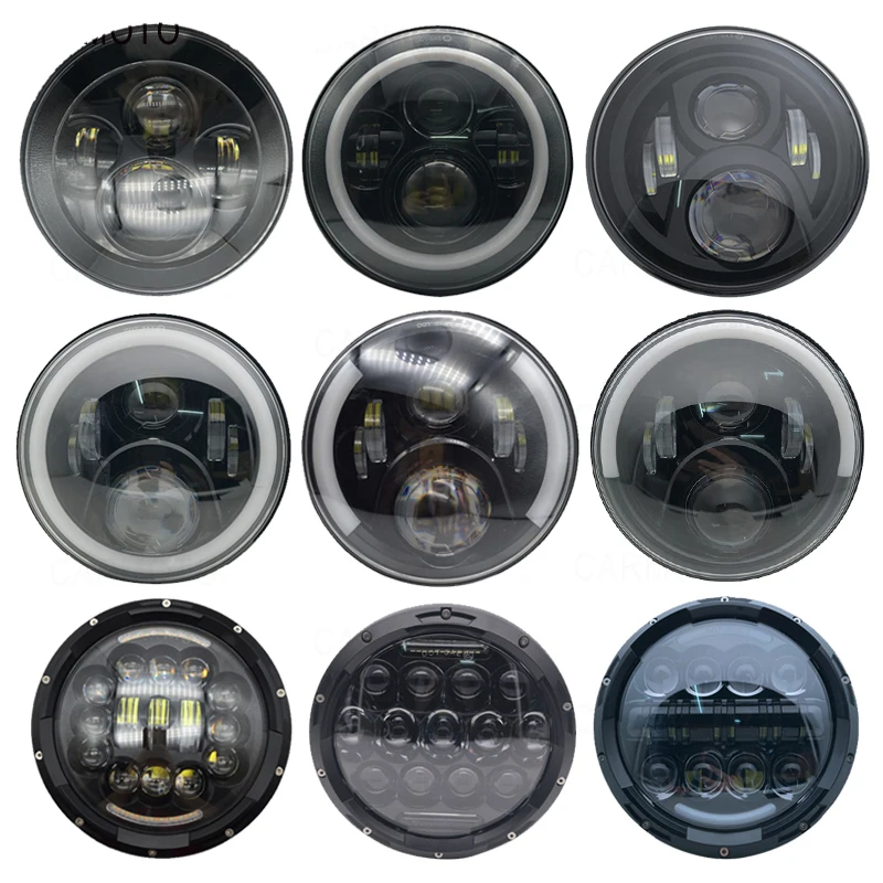 2x7inch Round Led Headlight for Unlimited Rubicon uaz4x4 Land Rover for Hummer Suzuki Samurai Nissan Toyota Mazda Mercedes bmw