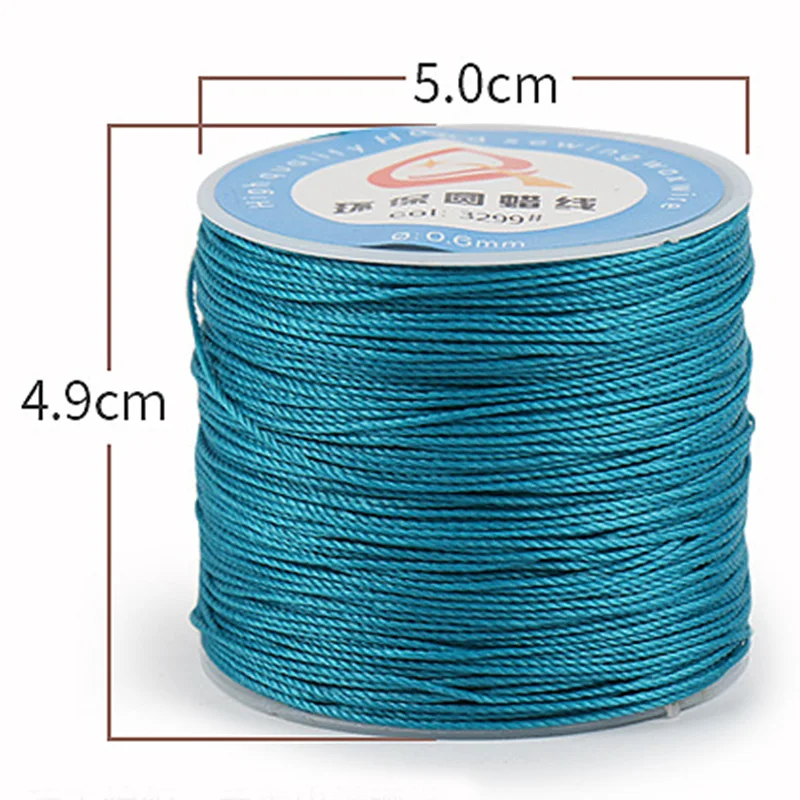 0.6mm Round Line Stitching Thread Waxed Cord Wax String for Leather Craft Sewing DIY Jewelry Making