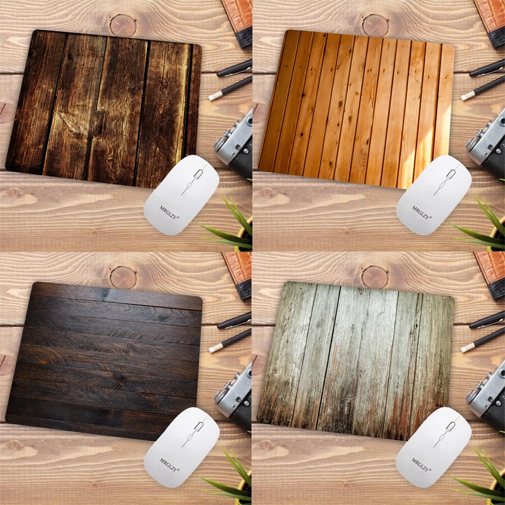 Wood Grain Creativity Mouse Pad Notebook Play Mat Table Mat Slipmat Mouse Small Ergonomic 22x18 Mini Mouse Desktop for Computer