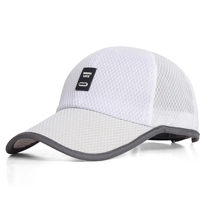 

Golf Long Visor Baseball Cap Men Summer Fishing Navy Blue White Running Cap Breathable Mesh Hat Gray Black