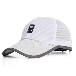 Long Visor Sport Hats Mesh Baseball Cap Summer Running Hats for Men Breathable Lightweight Quick Dry White Black Grey Navy Blue