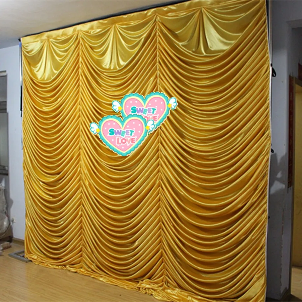 New Hot 10ftx20ft Wedding Party Stage Background Decorations Wedding Curtain Backdrop Drapes In Ripple Design White Color