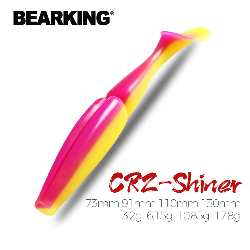 BEARKING Shiner Fishing Lure 73mm 91mm 110mm 130mm Soft Baits Fishing Wobbler Bass Bait Artificial Fishing soft Lure Tacke