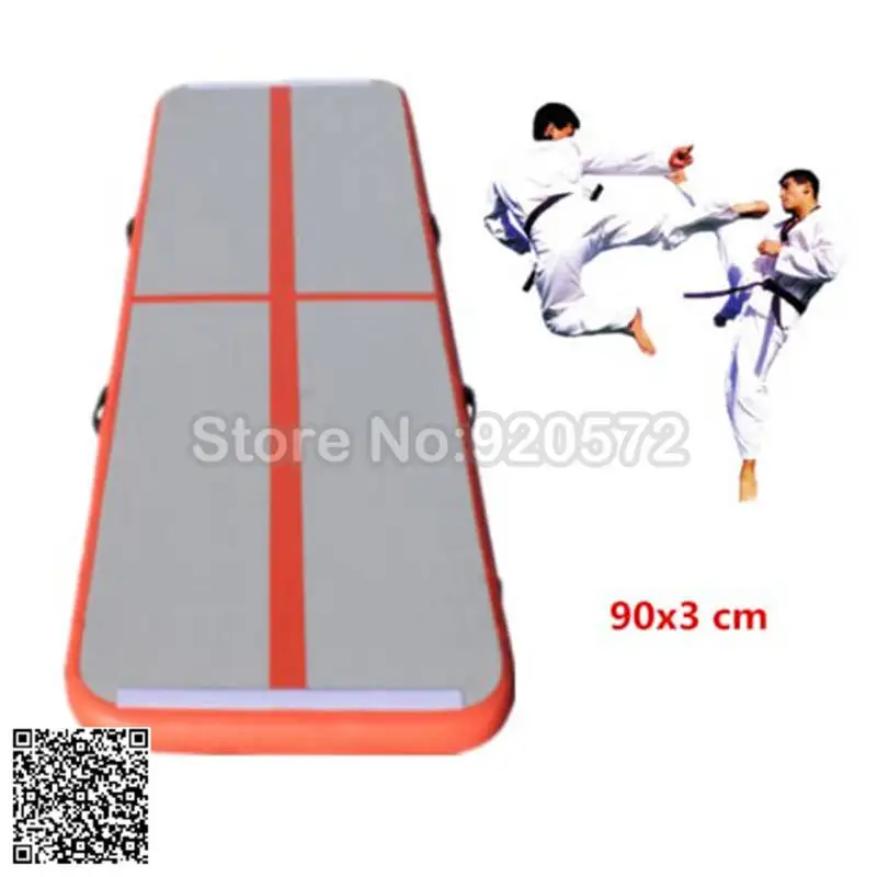 Pompa gratuita! Pista gonfiabile 4x1x0.2m, tappetino gonfiabile, tappetino gonfiabile per ginnastica