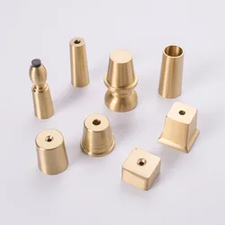 Cubierta de latón dorado para patas de muebles, Protector de pie de férula para mesa, silla, sofá, cama, armario, cómoda