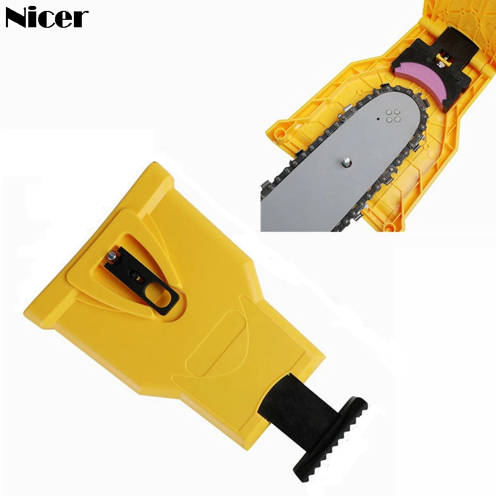 Chainsaw Teeth Sharpener Portable Sharpen Chain Saw Bar-Mount Fast Grinding Sharpening Chainsaw Chain Woodworking Tools