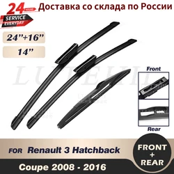 Wiper Front & Rear Wiper Blades Set For Renault Megane 3 Hatchback Coupe 2008 - 2016 Windshield Windscreen Window 24