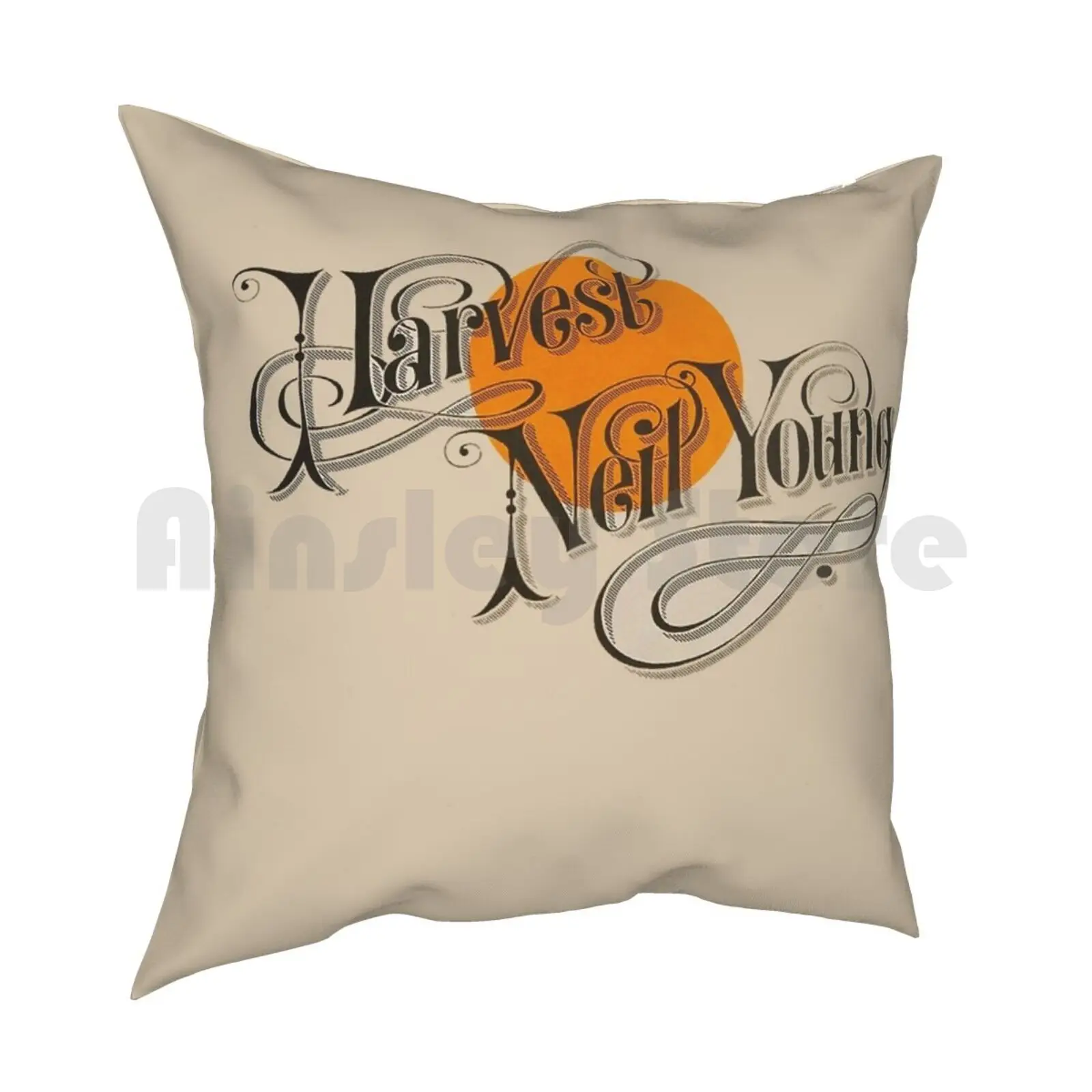 Neil Young : Harvest Pillow Case Printed Home Soft DIY Pillow cover Neil Young Folk And Roll Country Americana Music Hippie