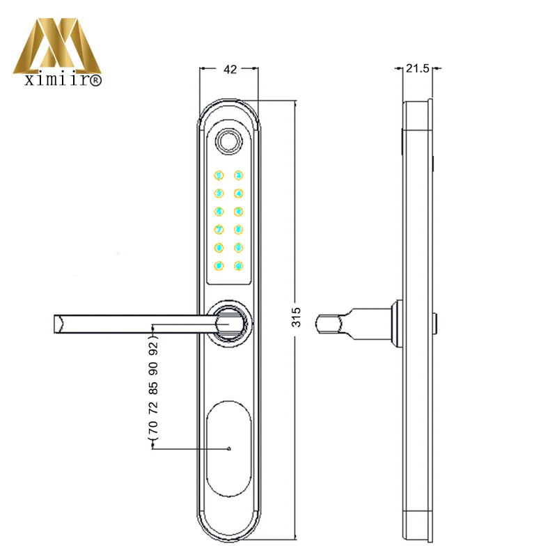 Tuya-cerradura inteligente con teclado táctil de aleación de Zinc, dispositivo de cierre de puerta con huella dactilar, tarjeta, contraseña, WIFI