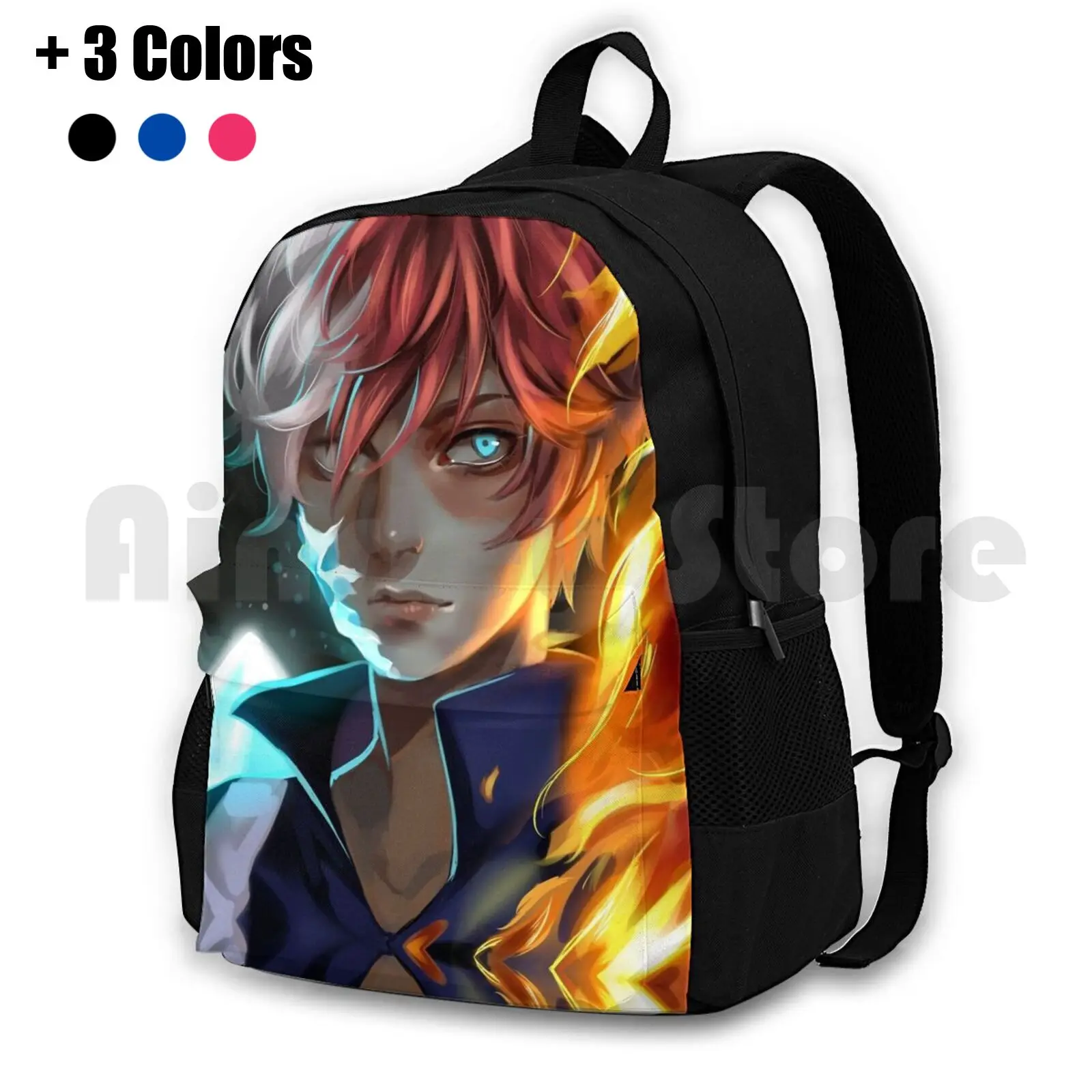 Todoroki Outdoor Hiking Backpack Riding Climbing Sports Bag Todoroki Shoto Boku No Hero Academia Bnha Mha Todoroki Shoto Anime