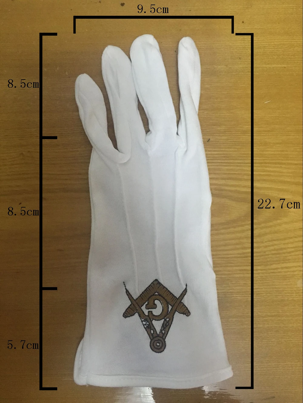 Hot sale High quality Masonic Gloves Mason Freedom Customized Made Embroidery gloves N5