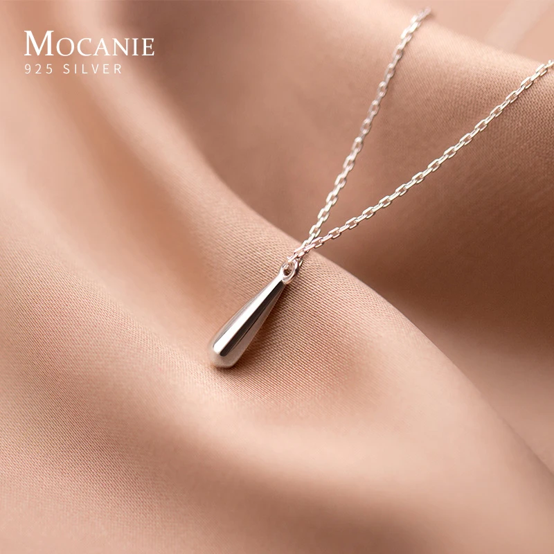 Modian Fashion Simple Water Drop Shape 925 Sterling Silver Pendant for Women Lovely Tiny Geometric Pendant Fine Jewelry Bijoux