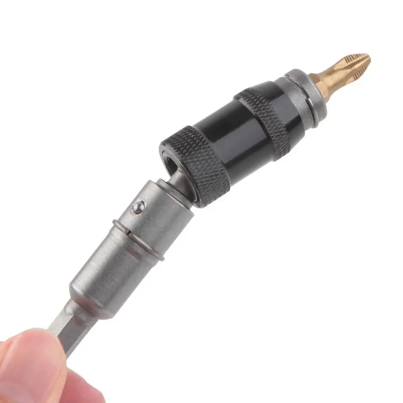 Asta di collegamento universale impugnatura esagonale asta di prolunga da 6.35mm cacciavite multi-angolo adattatore di prolunga per punte regolare lo strumento di presa dell'asta