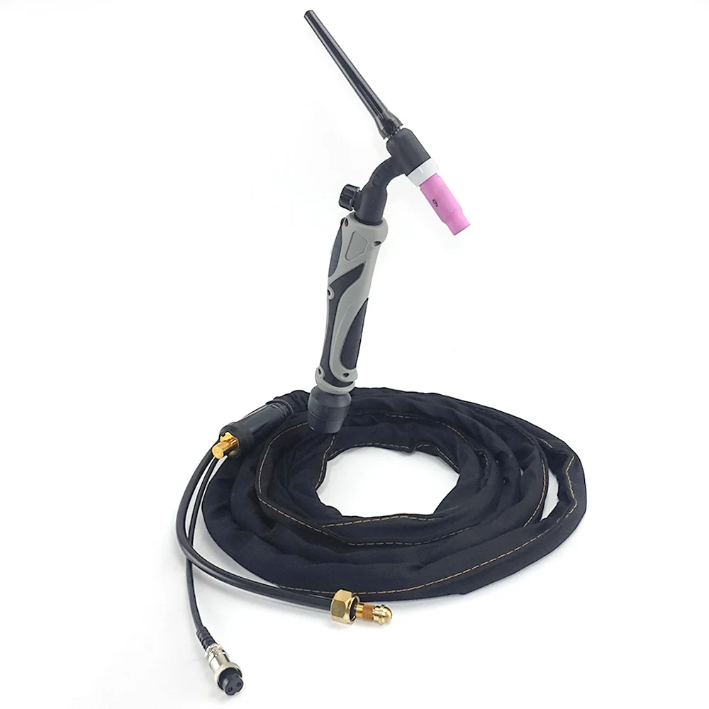 Professional 180A WP17-FV TIG Torch 3.7m GTAW Air Cooling Flexible Neck Gas Valve WP17 Tig Welding Gun