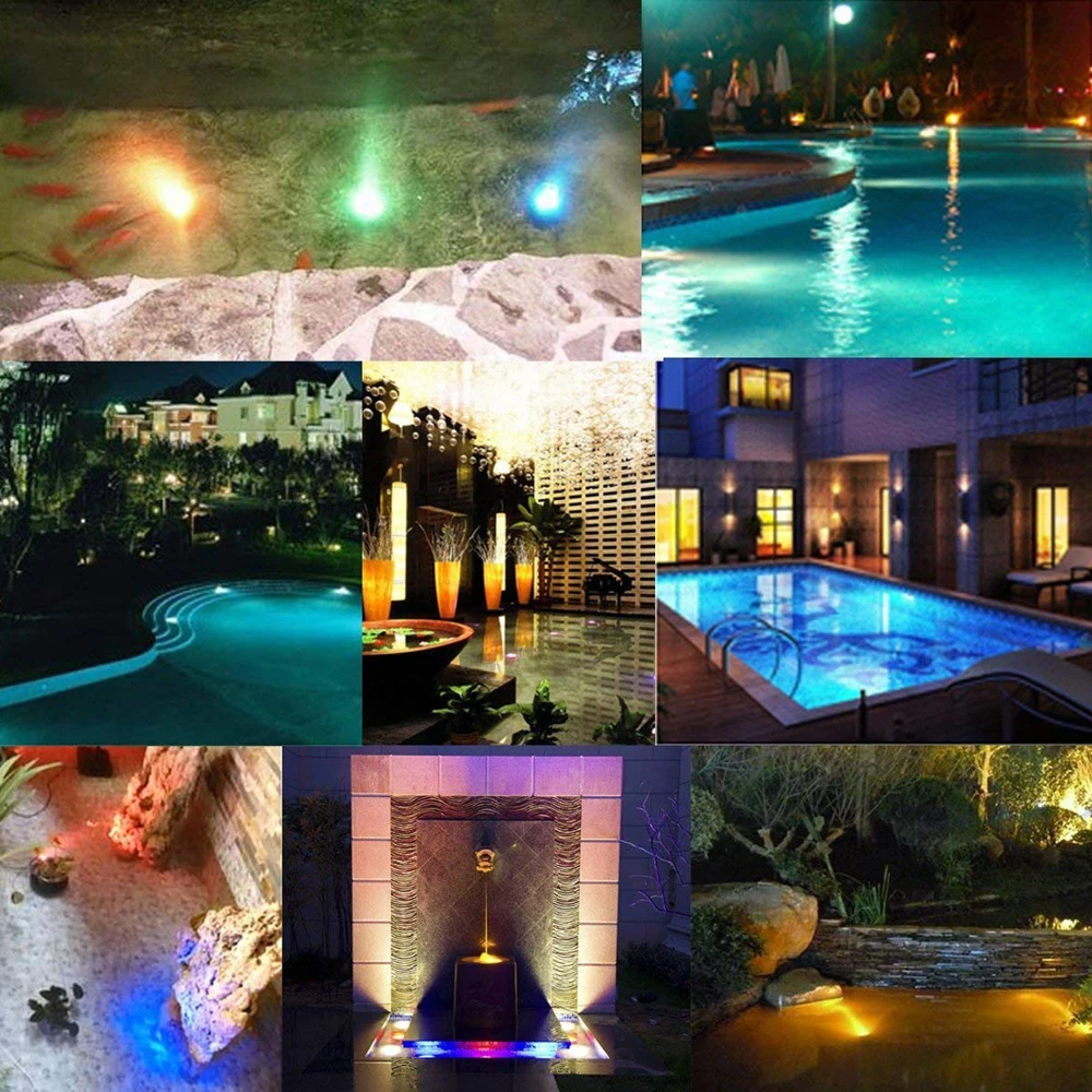 3AAA Battery Operated Submersible LED Vase Light Base with 10 SMD RGB - 50pcs LEDs Without Remote control