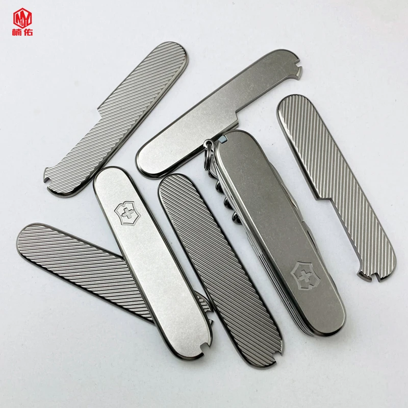 Hot Sale!!! 91mm Swiss Army Knife Titanium Alloy Patch Handle Decorative Professional Durable DIY Repair Military Knife Handle