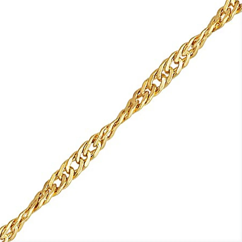 100% 14K Gold Filled Singapore Chain 1.8MM Chain Necklace Gold jewelry Minimalist Gold Filled Chain DIY Jewelry