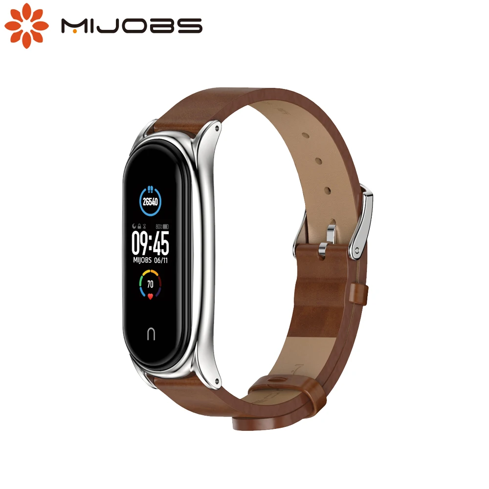 For Mi Band 8 7 6 5 4 3 Strap PU Leather Correa Opaska Do Mi Band 6 Strap Miband 7 Bracelet For Xiaomi Xiomi Metal Wristbands