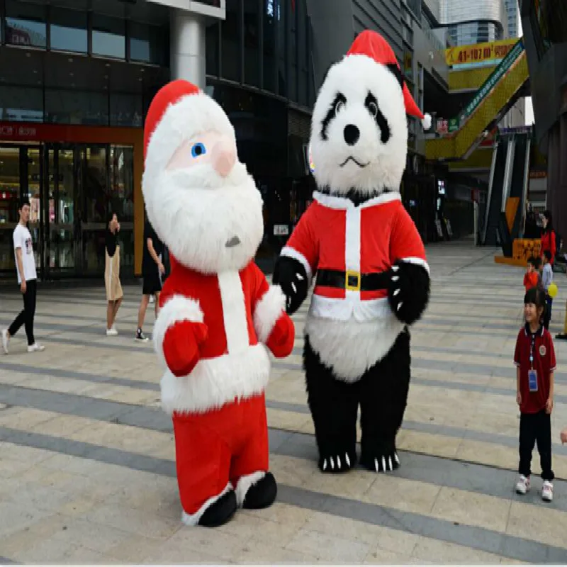 2M-3M Di Natale Babbo natale vestito di Vestito Costumi Adulti del Partito di Cosplay Della Mascotte di Gonfiabile Gioco Dress Abbigliamento Adatto 1.7m-1.9m ANNUNCIO di Natale