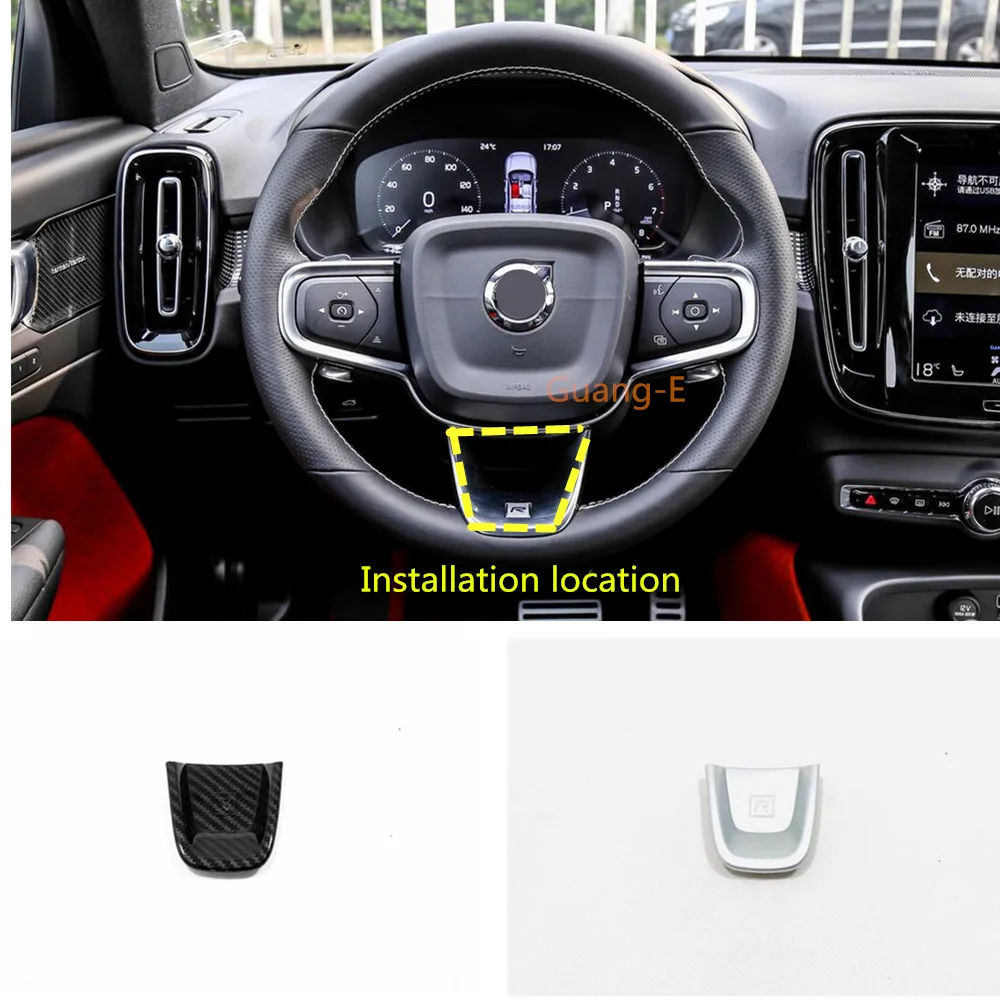 Stick Styling Cover ABS Plastic Steering Wheel Interior Kit Trim Frame Panel Hoods For VOLVO XC40 2018 2019 2020 2021 2022 2023