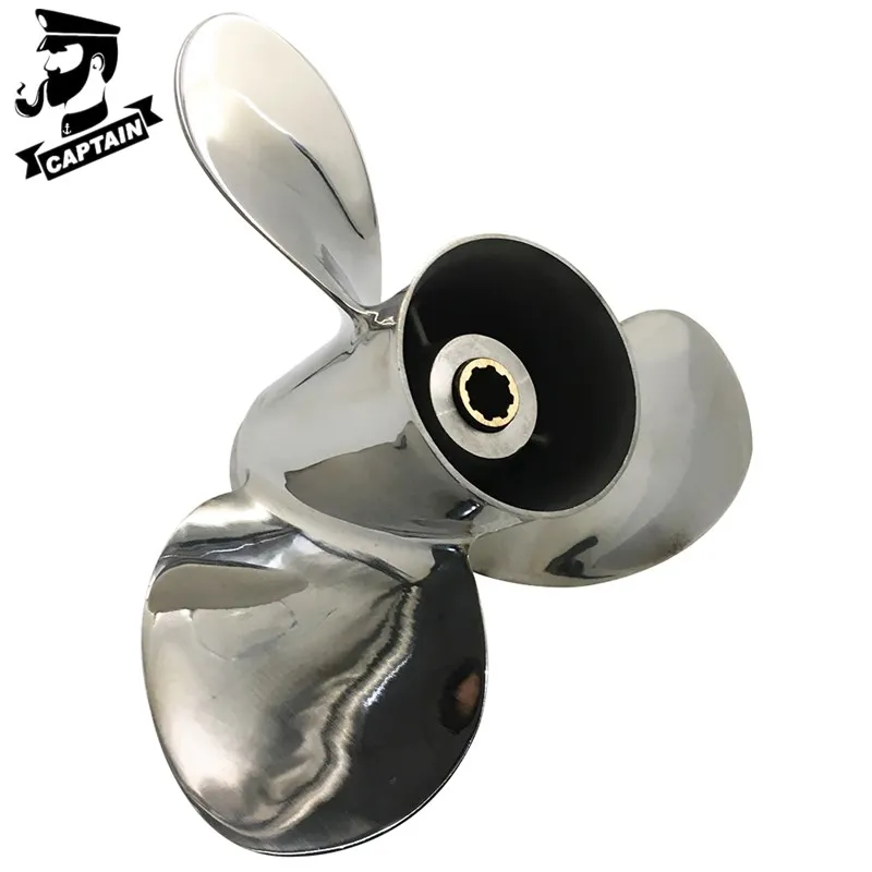 Captain Propeller 9 1/4x12 Fit Yamaha Outboard Engines 9.9 HP F9.9 15HP F15C F15 F20 Stainless Steel 8 Tooth Spline RH