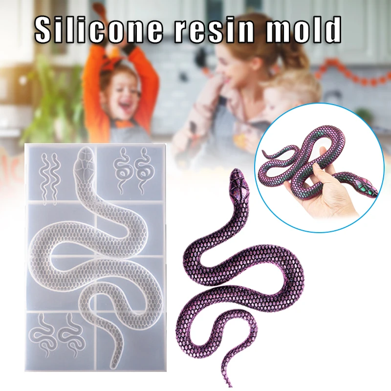 Newly Snake Epoxy Resin Mold Reusable DIY Silicone Mould Handicraft Making Supplies for Home Kitchen