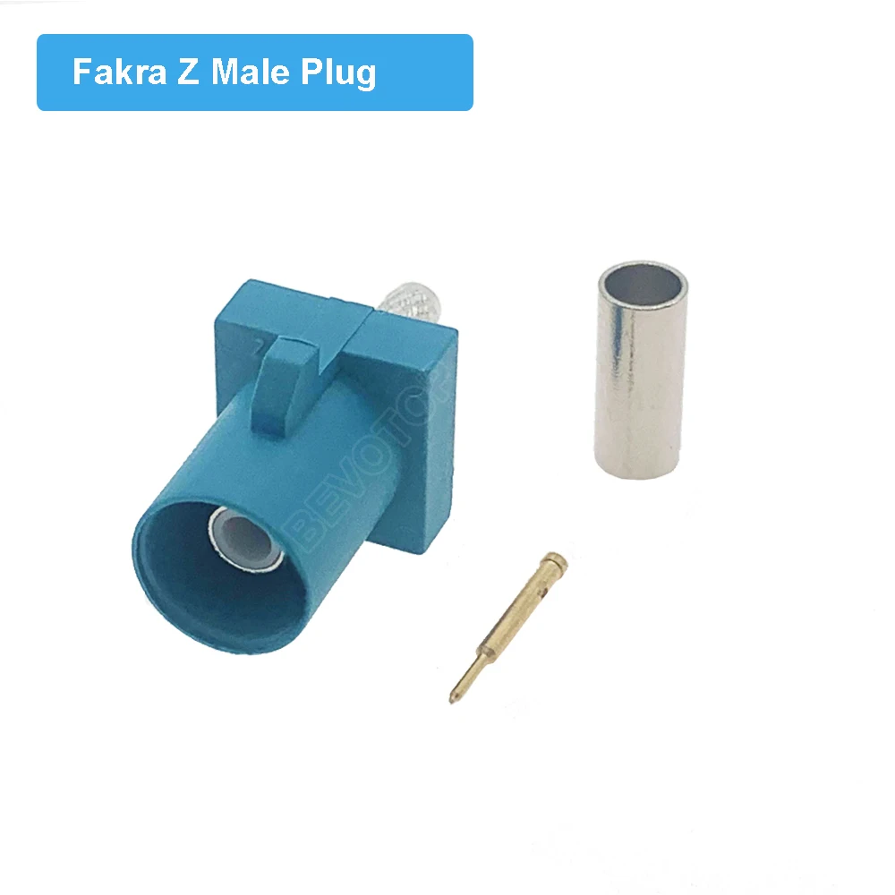 Universal Fakra Z Male / Female Jack Plug Connector Soldering RF Coaxial Wire Connectors for RG316 / RG174 Pigtail Cable