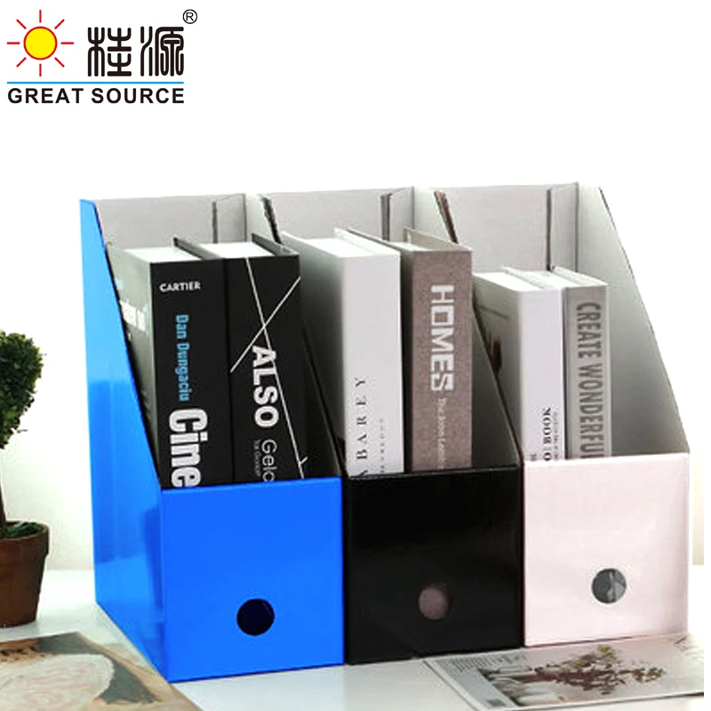 MQQ Foldaway File Holder Colorful Newspaper Box Desk Top Organizer Magazine Bookend Corrugated File Holder Stationery(10PCS)