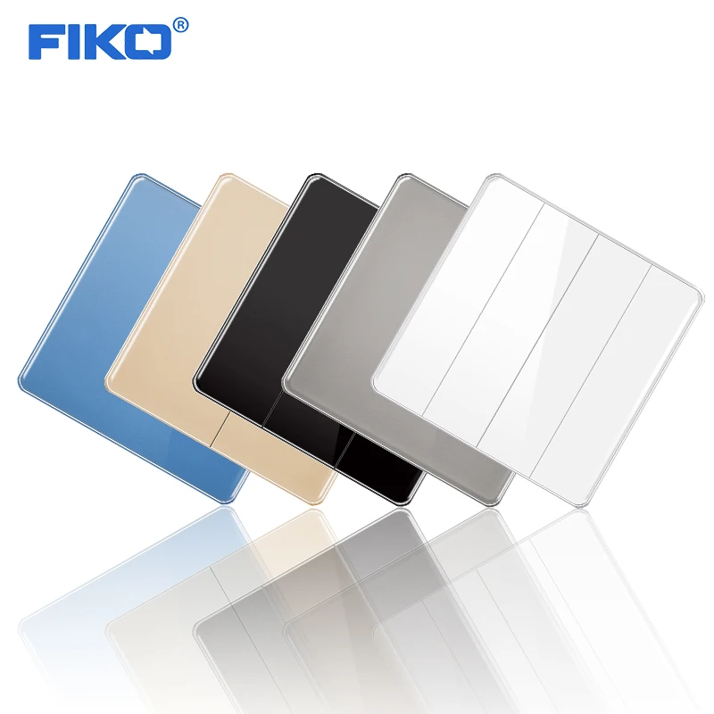 FIKO five color tempered glass, one position lamp switch, single control / double control / multi control panel