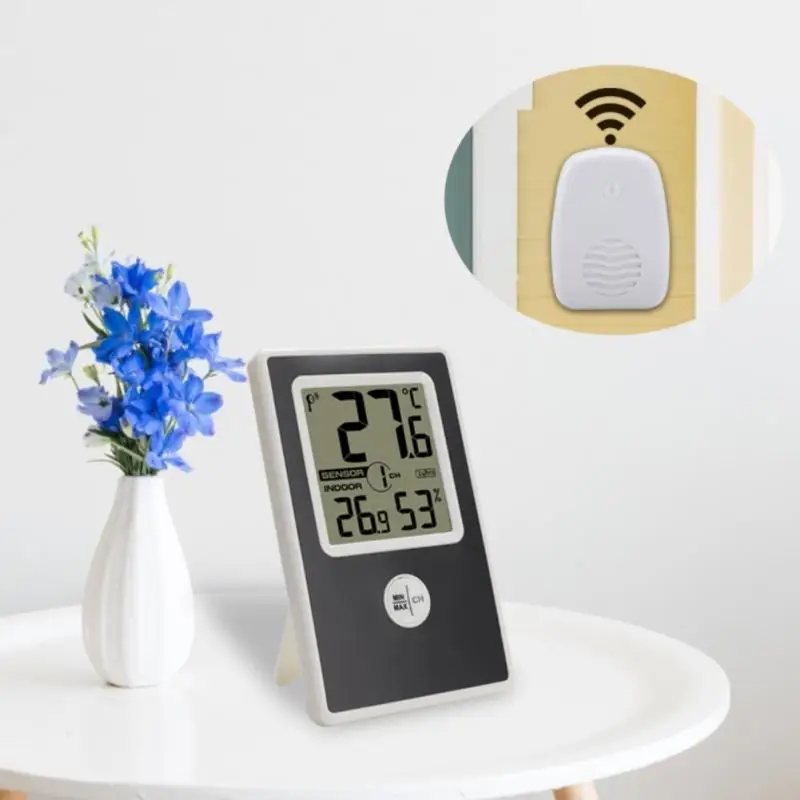 TS-WS-43 Thermometer Hygrometer Tester  Indoor/Outdoor Wireless Weather Station 8 Channels Digital For Home Security