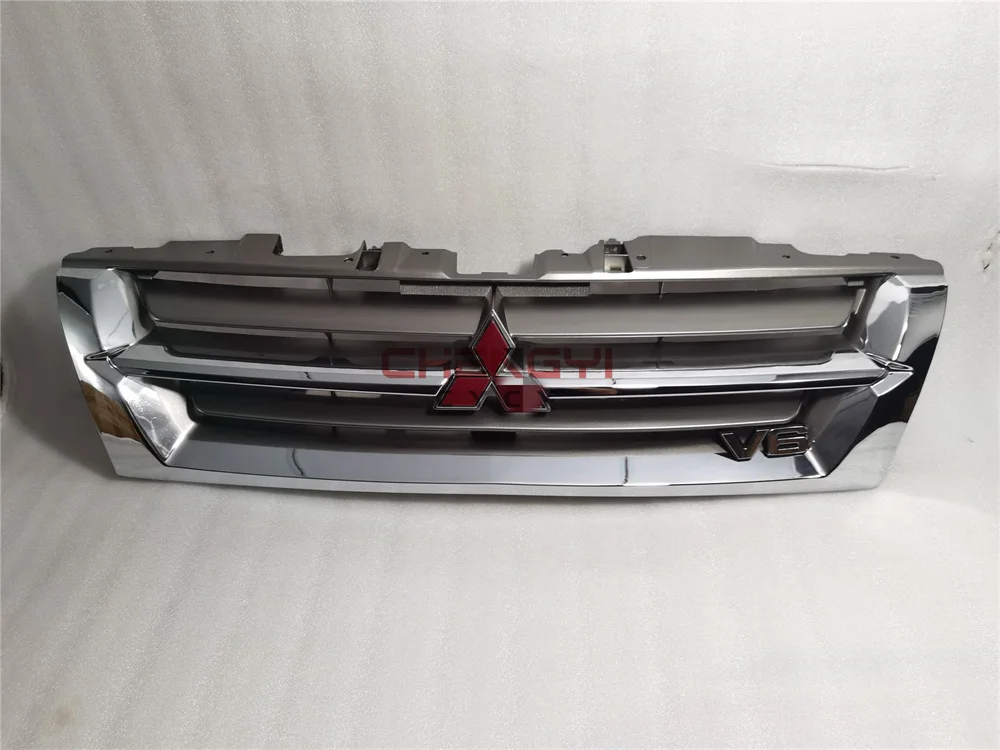 Front Bumper Grille For Mitsubishi PAJERO V73 V75 V77 Bumper Net For Montero Old 2000-2002 Chrome MR387982