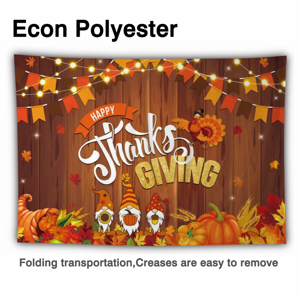 Allenjoy Дня благодарения, вечеринки осенние листья Урожай баннер деревянный фон тыквы турецкие Огни Праздник праздник фон