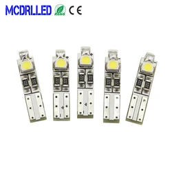 Mcdrlled 10PCS T5 LED Blubs Instrument Lights 0.2W Led Canbus White Red Yollow 3528 SMD Auto Lamp Dashboard Light 12V 24V
