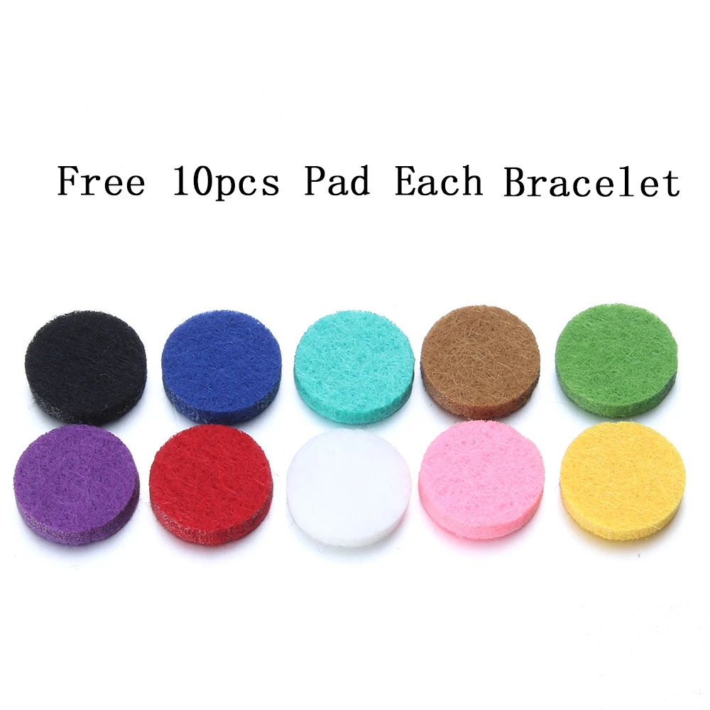 New Bracelets Bangle Aroma Diffuser Perfume Essential Oil Aromatherapy Lockets Jewelry Fashion Adjustable Bracelet Free 10Pads