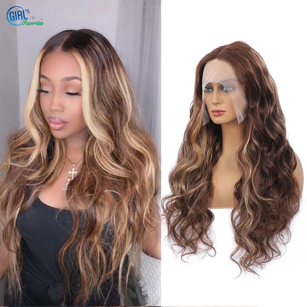 Lace Frontal Wigs,Honey Blonde P4/27 Body Wave,T Part 13x4x1 Hd Transparent,180 Density,30 inch,Pre Plucked, Wig For Black Women