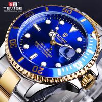 Tevise Deep Ocean Design 2020 Fashion Calendar Royal Blue Mens Automatic Mechanical Wrist Watch Top Brand Luxury Male Clock