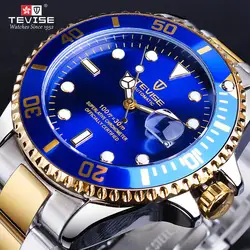 Tevise Deep Ocean Design 2020 Fashion Calendar Royal Blue Mens Automatic Mechanical Wrist Watch Top Brand Luxury Male Clock