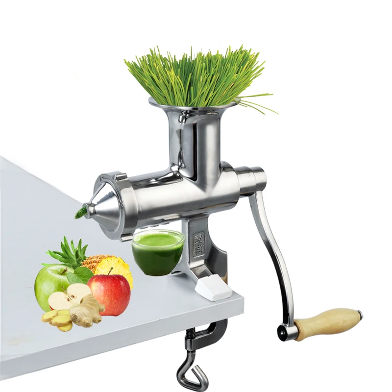 

Hand Stainless Steel wheatgrass juicer manual Auger Slow squeezer Fruit Wheat Grass Vegetable orange juice extractor