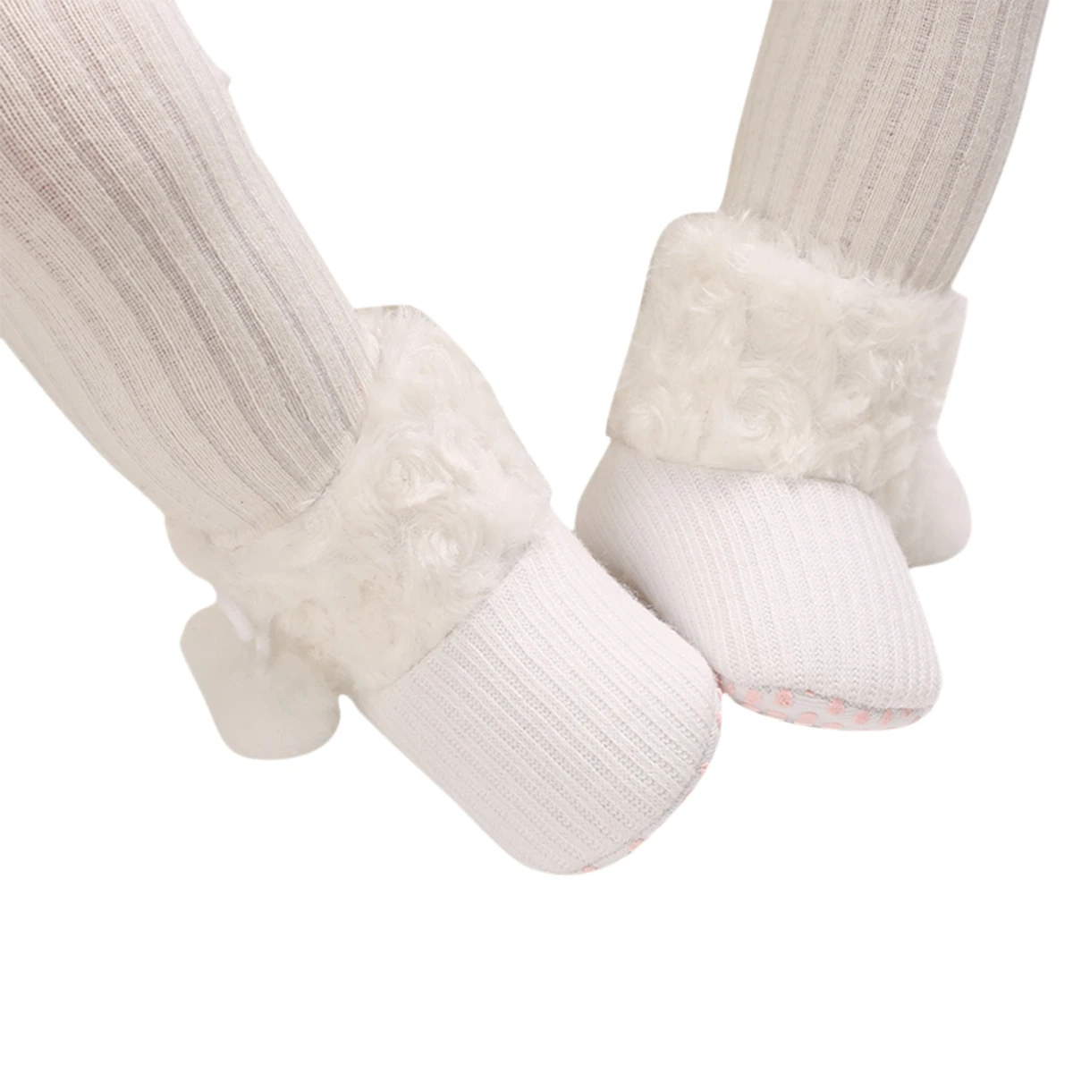 شتاء دافئ حذاء طفل بلون المضادة للانزلاق Prewalker القطن أحذية للأطفال الوردي/أبيض/رمادي/أسود/براون 0-18 متر