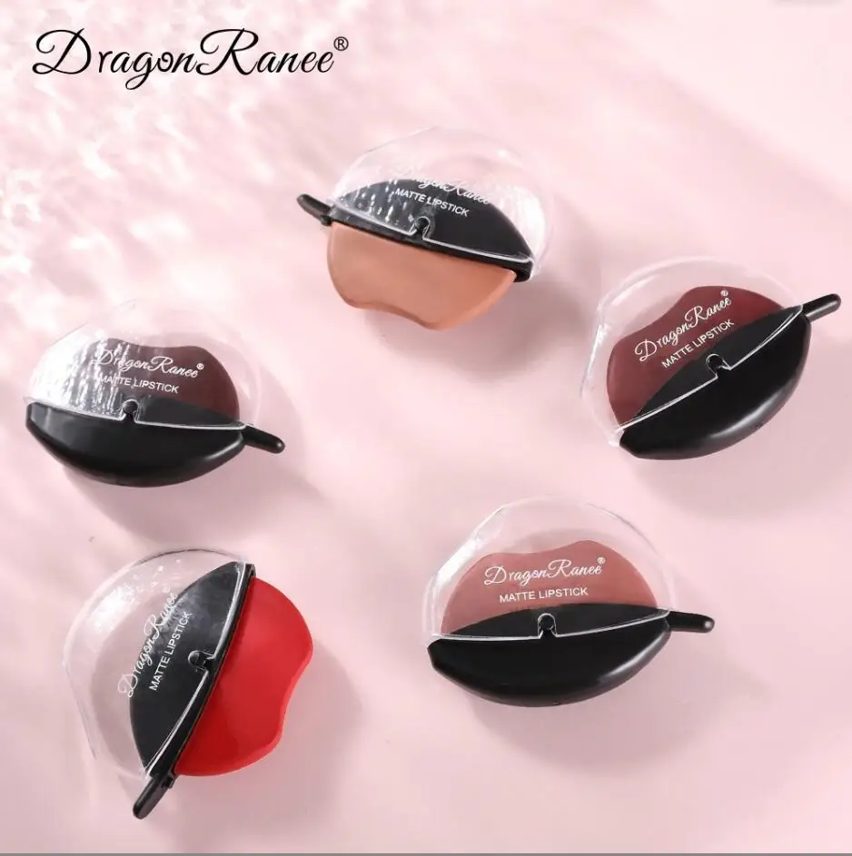 Waterproof Lazy Lip Lipstick Not Easy to Fade Matte Velet Women Makeup Red Lip Shape Rouge Stick Comestics T2072