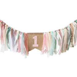 Happy Birthday Decoration Birthday Girl High Chair One Banner First Birthday 1 year Gender Reveal Party Baby Shower Decorations