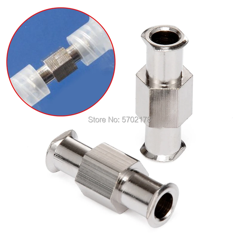 5pcs Dispensing syringe docking syringe adapter glue dispenser metal connection dispensing head Luer needle connector