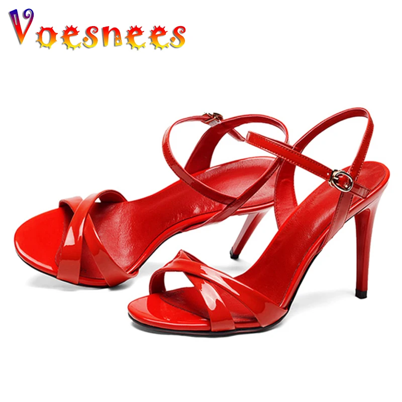 2022 Black Women Slippers Summer Heels Party Sandals Sexy Bottom Ladies Party Shoes Thin Heels Stiletto Slides Stripper Shoes