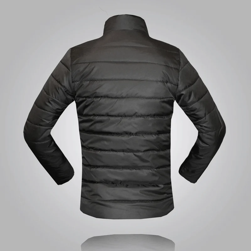 Chaquetas de alta calidad para hombre, Parkas de Color sólido y manga larga con cuello alto, abrigo cálido de algodón, chaqueta delgada, invierno, 2020